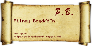 Pilnay Bogdán névjegykártya